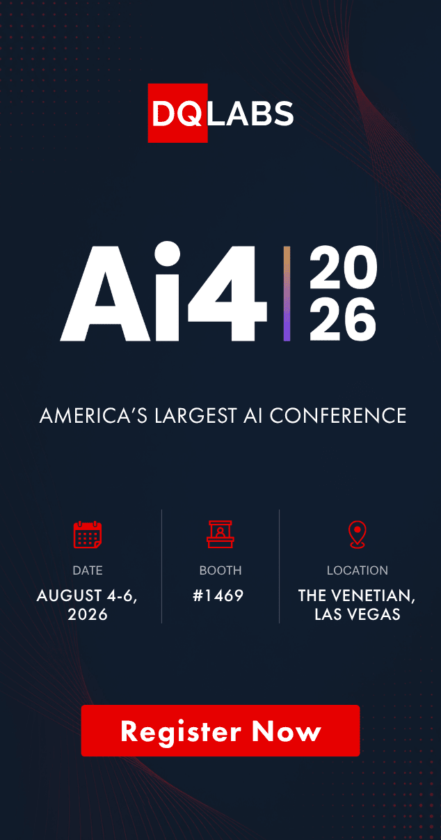 Ai4 2026 conference — DQLabs event popup, mobile view